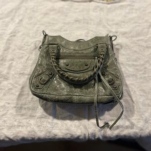 Authentic Balenciaga mini green like new condition city mini bag